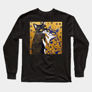 Klimt Cat Kiss Long Sleeve T-Shirt
